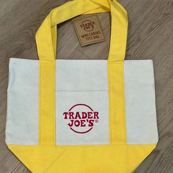 Brand New Trader Joe’s Mini Tote in Yellow - Picture 2 of 4